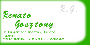 renato gosztony business card
